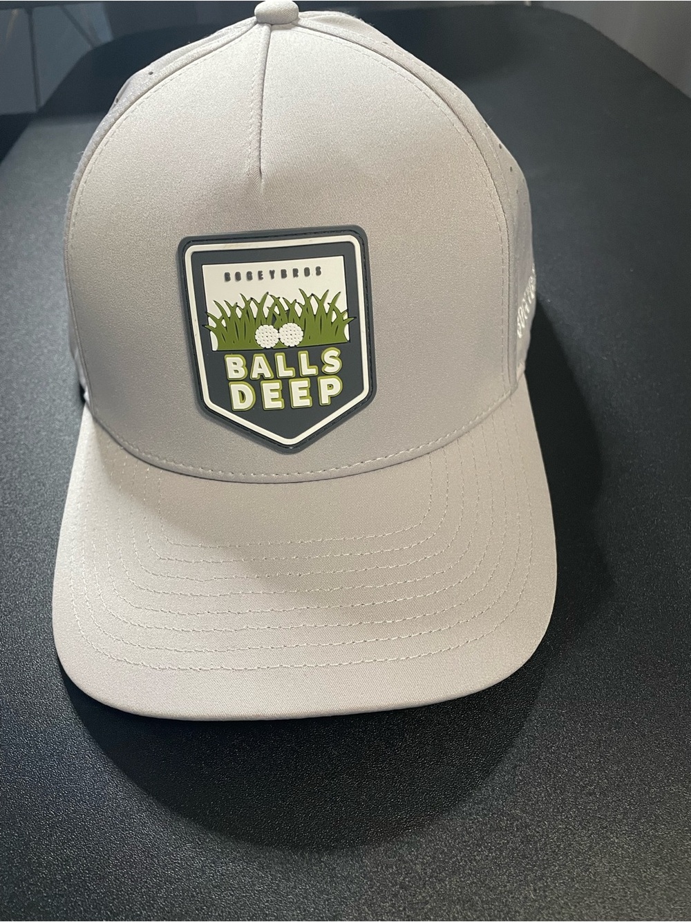 Bogey Bros Balls Deep Men's Light Gray Patch Trucker Hat